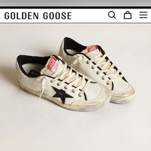 Authentic Golden Goose LTD superstars beige canvas with black star